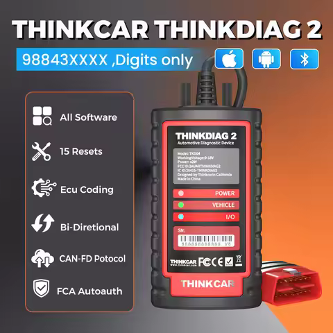 THINKCAR THINKDIAG 2 Ediag Plus CAN FD All Systems 15 Reset Services ECU Coding OBD2 Scanner Car Dia