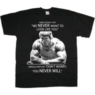Men's T-Shirt Arnie Arnold Schwarzenegger Bodybuilding T-Shirts Novelty Women's
