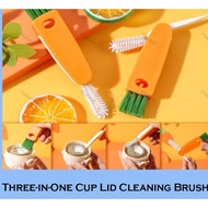 Bottle Brush,Bottle Cover Cleaning Small Brush,Feeding Bottle Brush,Multifunctional Grooved Cup Cover Brush