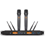 True ความหลากหลาย UHF 2/4 เสาอากาศไมโครโฟนคุณภาพสูงไมโครโฟนไร้สายไมโครโฟนร้องเพลงไมโครโฟนคาราโอเกะกา