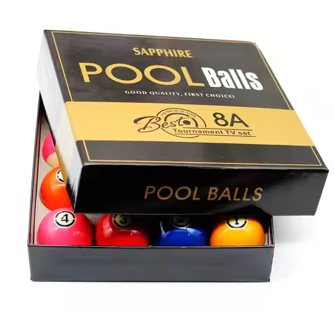 High Quality Resin Material 57.2mm (2-1/4") Sapphire 8A Billiard Pool Ball 16pcs/box for Billiard Po