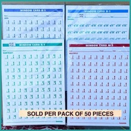 ⭐ ⚕ ✬ WINDOW CARDS (SOLD PER PACK OF 50 PIECES) A-1,S-1,M-1,D-1,A-2,S-2,M-2, D-2, A-3, S-3, M-3, D-