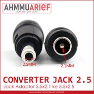 CAN BUY ONE 1 PIECE - DC JACK ADAPTER CONNECTION CONVERTER SIZE 5.5MM X 2.1MM TO 5.5MM X 2.5MM (5.5x