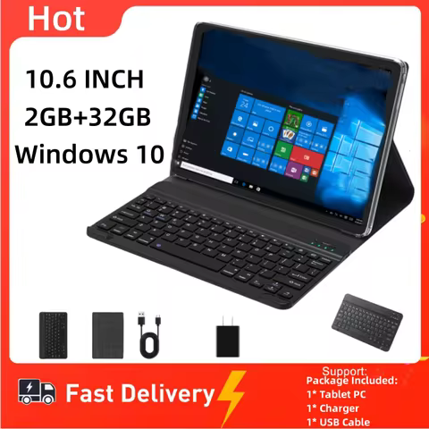 10.6 '' Windows 10 C24 Tablet PC 2GB RAM 32G ROM Dual Camera WIFI 6600mAh 1.33GHz Quad Core 1366 x 7