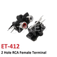 2 Hole RCA Female Terminal Socket - ET-412