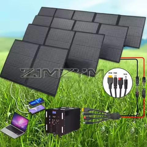 Foldable Solar Panel 300W / 250W / 200W Solar Panel with Solar Output for Power Station Solar Genera