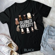 Pet Gifts For Ferret Lovers Celebrate Diversity Funny Ferret Unisex T-Shirt