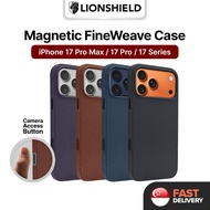 (SG) LionShield iPhone 17 Pro Max/17 Pro/17 Magnetic Casing FineWeave Case with Camera Access Button