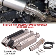 Slip On For SUZUKI SV650 SV650X SV650S SV 650 2003 - 2015 Years Motorcycle Exhaust Escape Mid Link P