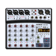 BOMGE Professional 6 Channel DJ Audio Sound Mixer 99DSP อินเทอร์เฟซคอนโซลผสมเดสก์ท็อปคาราโอเกะพร้อมอ