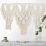 Tassel Wall Hanging Bohemian Tapestry Wall Decoration Knitting Yarn Wall Art, Handmade Bohemian Home