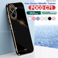 POCOC71 Square Plated Casing For Xiaomi POCO C71 C 71 POCOC71 PocoPhone C71 4G 5G Fashion Soft Silic
