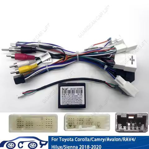 FT-RZ-02 Canbus Decoder Box for Toyota Corolla/Camry/Avalon/RAV4/Hilux/Sienna/16 Wiring Cable 2 Din 