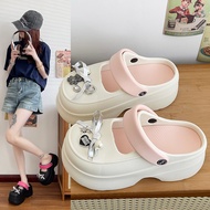 Chengyue 2602A150 Mary Jane Thick-Soled Heightening Hole Shoes Summer