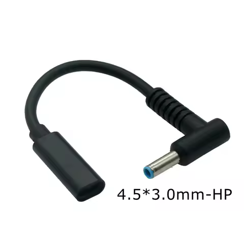 15CM USB Type C PD Charging Cable Cord 19.5V 4.5*3.0mm Blue Tip Female Plug Converter Dc Power Adapt