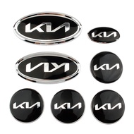 7pcs/set new emblem for Kia KN LOGO K5 K3 K4 K2 K9 Front grille rear trunk logo Wheel hub center co