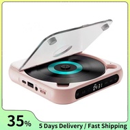 Speaker, Wall Mountable CD Music Player with FM Radio -Pink