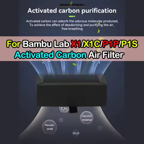 For Bambu Lab X1 P1S 3D Printer Parts 1/10Pcs Bambu Lab P1P X1C Activated Carbon Filter Air purifier