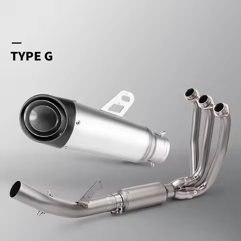 Full Exhaust System Exhaust Muffler Escape Modify For 675SR 675R 675NK Front Link Pipe