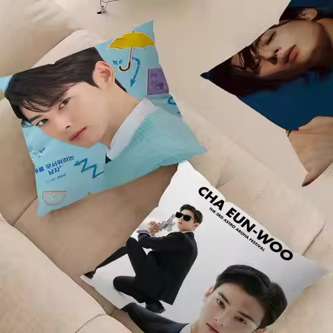 Cha-EunWoo Personalized Pillow Dust Cover Bedroom Kids Party Decoration Pillowcase Birthday Children