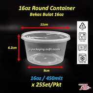 Round Container with Lid 25set Bekas Makanan Bulat 8oz/10oz/12oz/16oz/20oz/25oz/30oz/750ml/1000ml