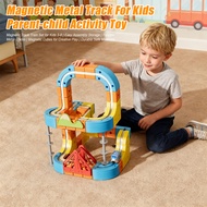 deveodo Building Block Train Toy Diy Magnetic Track Toy Stem Magnetic Track Train Toy Kit for Kids E