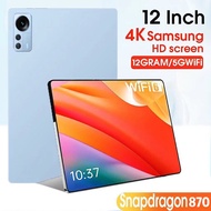 【3 year warranty 】2023 Samsung 4k HD screen Tablet Android 11 Tablets 12 inch Snapdragon 870 12GB+512GB Android 8800mAh Tablet Dual Card GPS 5G WIFI TAB