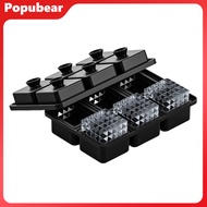 Large Ice Cube Tray Sphere Ice Cube Mold Slow Melting 6 Cavity Ice Cubes Maker for Cocktails Whiskey