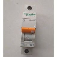MCB Breaker Schneider Domae C25 25A Removed Still Good