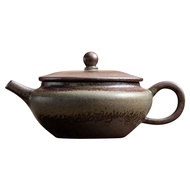 Old Rock Mud Flat 100ML Tea Pot Ceramic Chinese Retro Tea Brewing Teapot Ball Hole Filter Tea Kettle