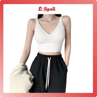 Lolipoli BR856 Sports Bra Gym Push Up Sports Bra Elastic UnderwireWanita