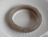 天然和田煙紫玉手鐲 內徑 55.5mm 和田玉 煙紫玉 和闐玉 玉手鐲