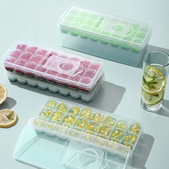 ice cube tray silicon ice cube tray Silicone ice tray mold frozen ice cube artifact food grade frozen Xiaoice cube storage box with lid ice box ice storage box