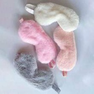 1pc Soft Plush Eye Mask, Cute Heart Cloud Plush Eye Mask, Plush Eye Mask, Healthy Nap Eye Mask, Silk