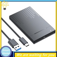 [Hmou] External Hard Drive Enclosure 2.5Inch  to Type-C 3.1 Adapter HDD Case for 2.5Inch SSD Disk 6G