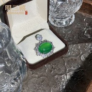 綠玉髓葫蘆鑲嵌瑪瑙女款輕奢吊墜 翡翠色掛件 飾品