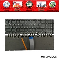 MSI GP72 2QE 6QE 6QF 7RE 7RD GP72M-7REX Leopard Pro Laptop Notebook Gaming Backlit Backlight Keyboar