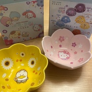 $50兩隻 7-11 711 seven eleven hello Kitty 花形陶瓷碗仔 小碟 櫻花 寵物碗 花雨 花語
