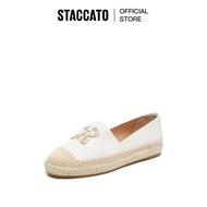 Staccato Bead-Embellished Logo Espadrilles Slip-On Flats - Beige (9UA36-BEI)