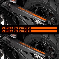 READY TO RACE Reflective Motorcycles Motorcross Sticker Decor Motor Bike Body Fuel Tank Fender Chain Cover Decal Accessories for KTM duke 390 Duke 200 250 690 RC200 390 Adventure