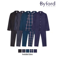Byford Baju Tidur Lelaki | (1 Pc) Byford Men Woven Cotton Long Sleeve Long Pant Pyjamas Assorted Col