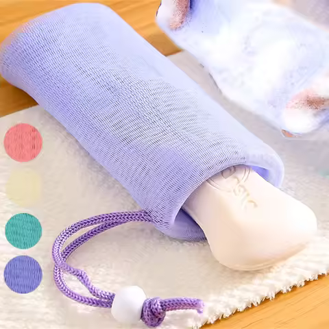 Thickened 6 Layer Foaming Soap Bag Facial Cleanser Mesh Bag Shower Bubble Foam Net Baby Bath Body Wa