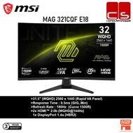 MSI MAG 321CQF E18/180Hz /2560 x 1440/WQHD 31.5" /0.5ms /GTG, Min/ Curve 1500R Gaming Monitor