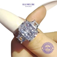 Fashion Ring Emerald Classic 5CT Lab Create Diamond Silver S925 18K Gold Plated | Illuminare Jewelry