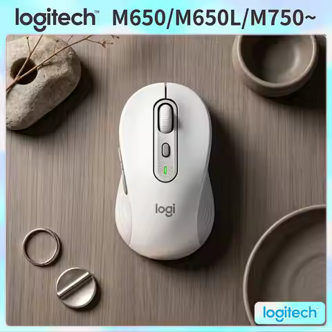 Logitech M650 Ergonomic Mouse - SilentTouch Tech, Recycled Plastic Components, Multi-Platform Compat