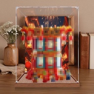 [Model Display Box] Chinese New Year Fulai Running Light Acrylic Display Box Suitable for Lego 80116