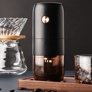 電動咖啡磨豆機 - 戶外露營便攜式磨豆機，不銹鋼磨芯充電式全自動磨豆機，電動咖啡研磨機-A1款【陶瓷磨芯】Type-C鋰電充電式/電動咖啡磨豆機+清潔刷