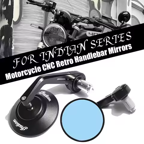 For Indian FTR 1200 S FTR1200 Carbon / Rally Chief VINTAGE Scout CNC Motorcycle Bar End Mirrors Retr