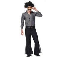Halloween Costume Adult Retro 70s Disco Costume Couple Costume Hippie Ball Show