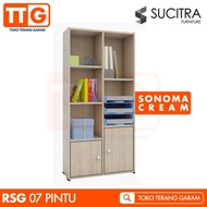 Latest Sucitra Minimalist Multipurpose Stacking Bookshelf 7 Boxes + Doors Rsg 07P